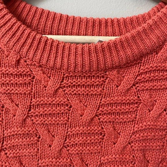 Vtg Paul Harris Women's Small 90s Acrylic Crewneck Knit Pullover Sweater Coral - Picture 7 of 16